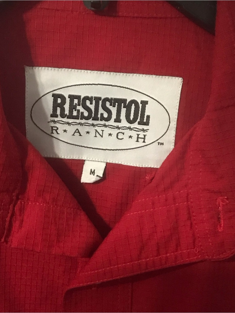 Resistol Men’s Casual Button-Down Shirt in Red - Picture 3 of 6